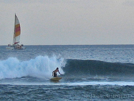 Surfing at PK's